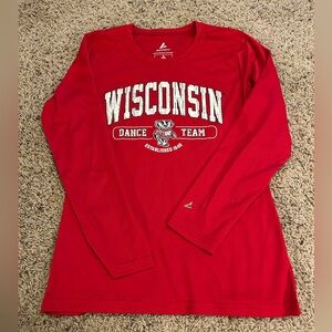 UW Wisconsin Madison Badgers dance team long sleeve shirt size small BSN sports